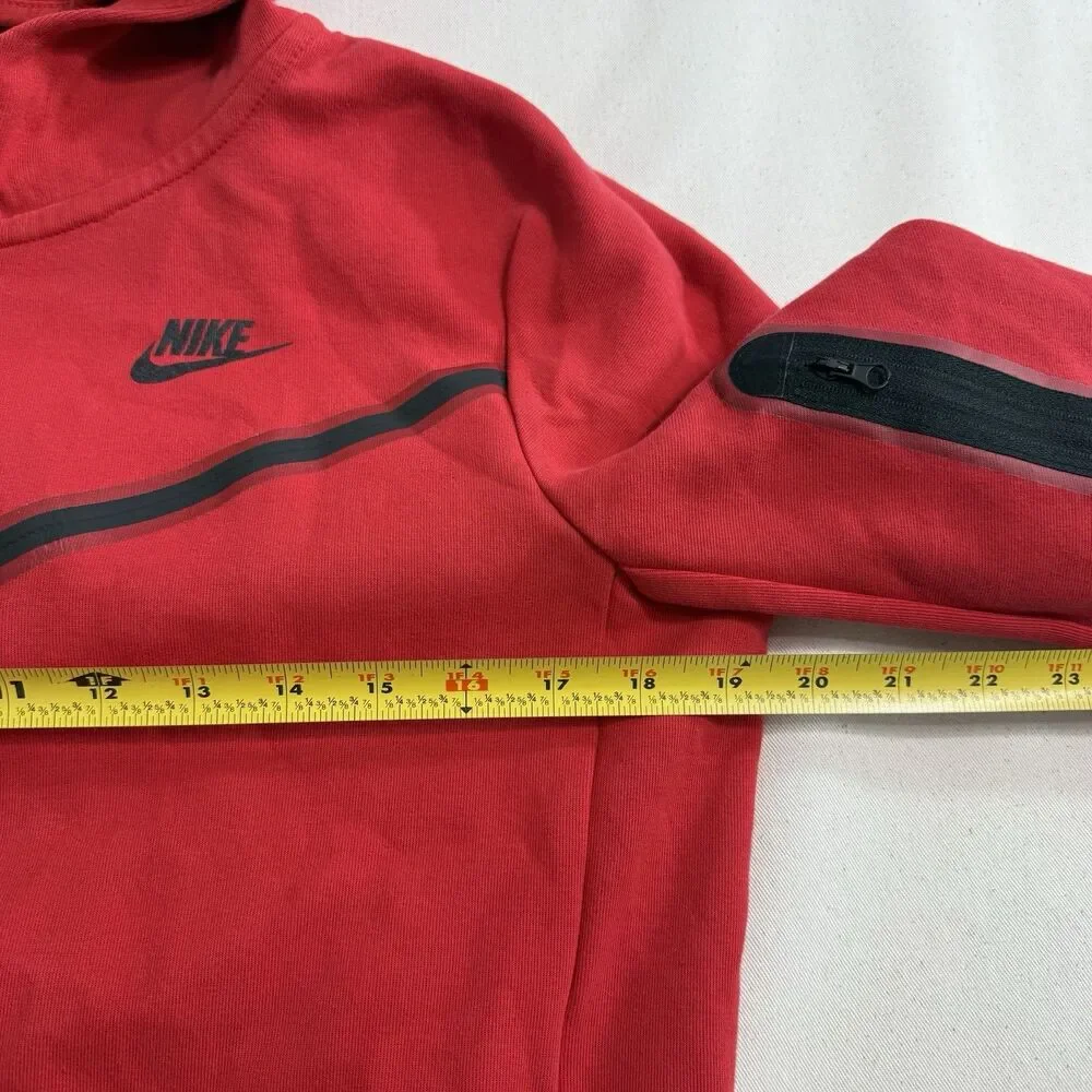 Nike Sportswear Tech Fleece Big Kids' Full-Zip Hoodie Red Size XL Youth